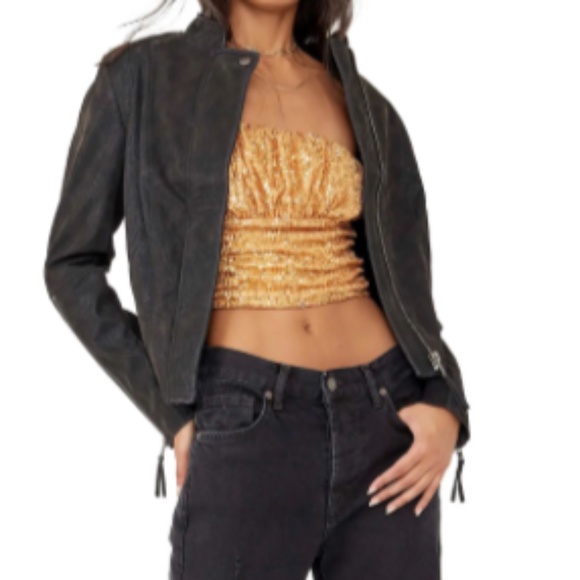 Free People Nwt Sequin Crop Top gypsy goddess date night - Picture 5 of 9